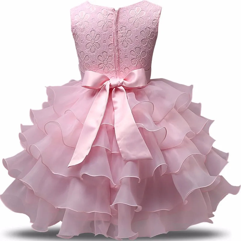 Flower Girl Dress For Wedding Baby Girl 2-8 Years Birthday Outfits Children's Girls First Communion Dresses Girl Kids Party Wear
