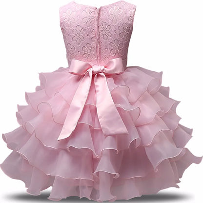 Flower Girl Dress For Wedding Baby Girl 2-8 Years Birthday Outfits Children's Girls First Communion Dresses Girl Kids Party Wear