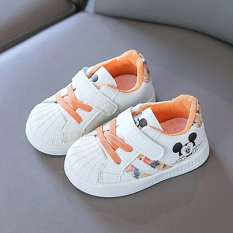 Children's White Shoes Spring and Autumn Kid's Sports Shoes Anti slip Lightweight Boys Board Shoes Soft Sole Baby Casual Shoes