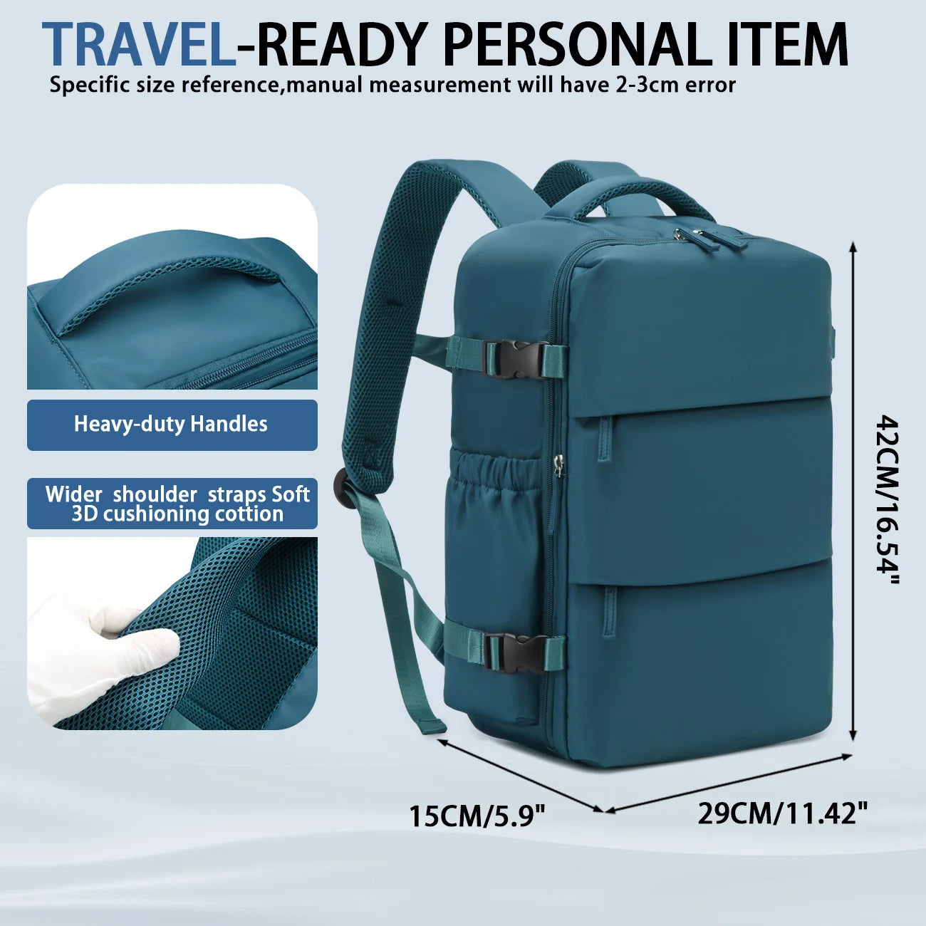 Vacuum compressed luggage backpack, aircraft-certified carry-on backpack, large-capacity multi-functional backpack