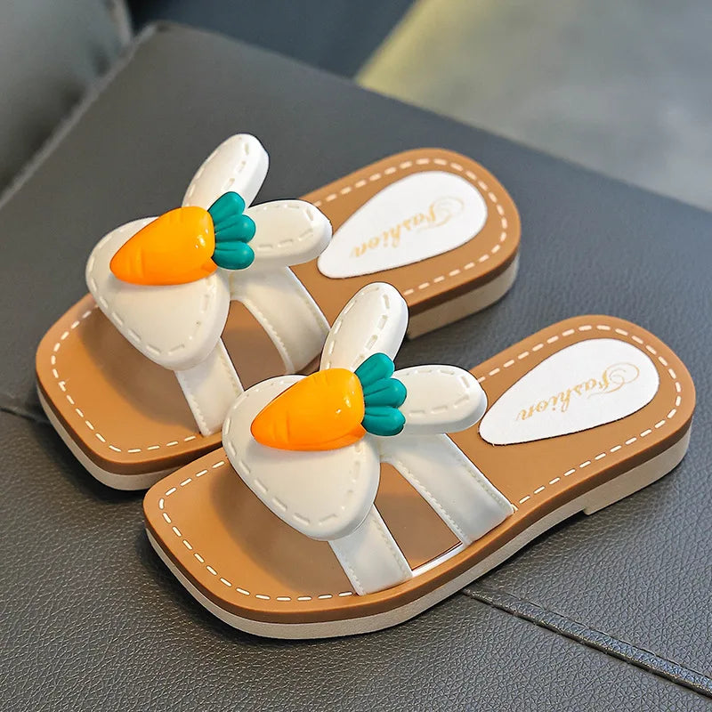 Children Slippers Kids Summer Cartoon Beach Shoes Girls Baby Soft Sole Non-Slip  ( Available )