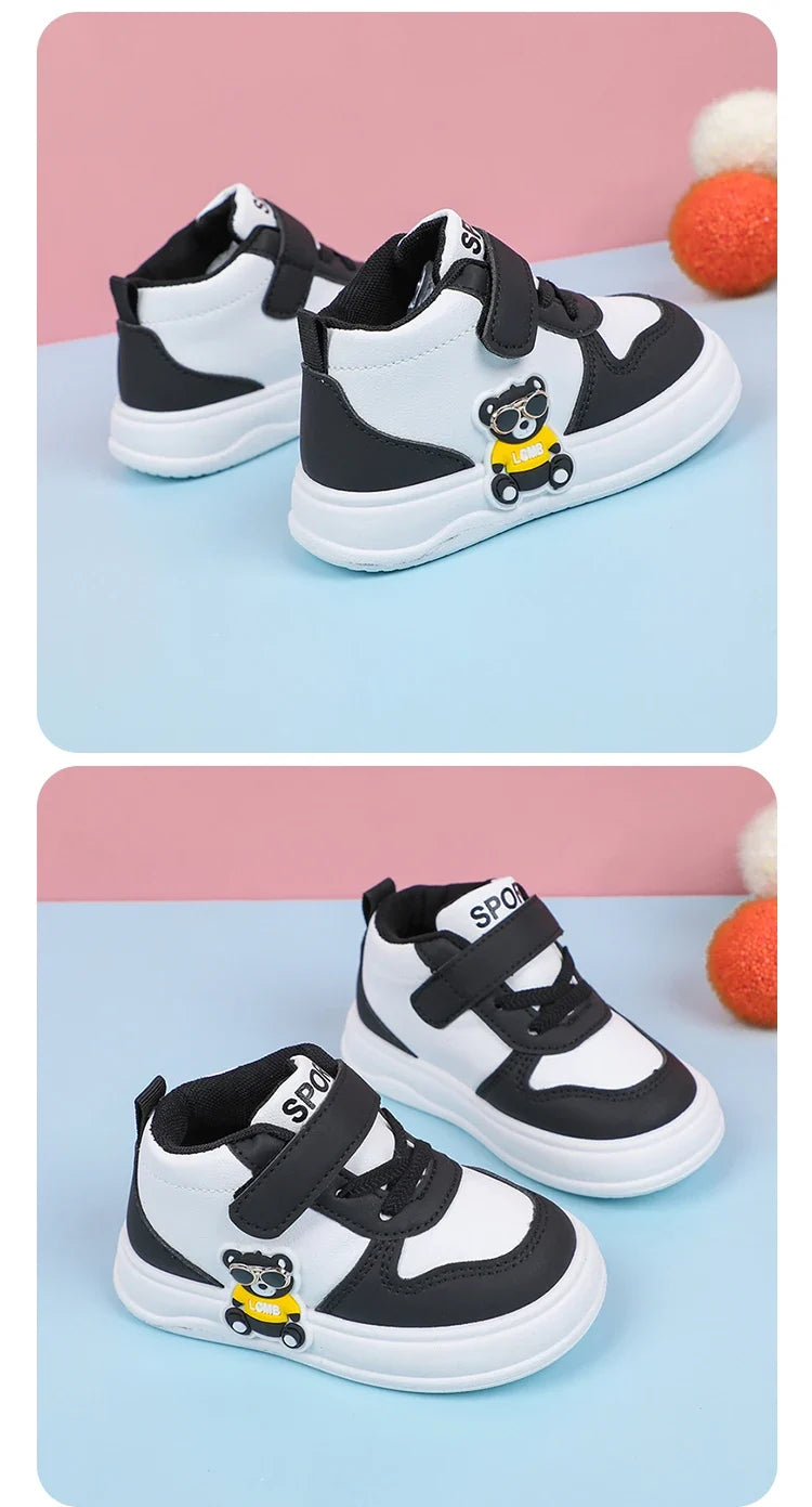 New Baby Girls Sneakers Board Shoes Cartoon Prints Soft Bottom Non-slip Children Casual Walking Shoes Boy Kids Children Shoes