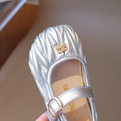 New Style Small Girls' Fashion Versatile Medium and Large Children's Soft Bottom Princess Shoes