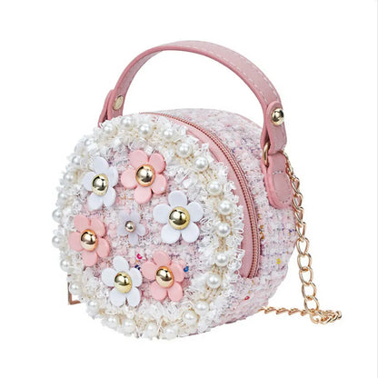 Women Bag Lady Little Girls Toddler Princess Lovely Bag Kids Baby Messenger Shoulder Crossbody Flower Bag