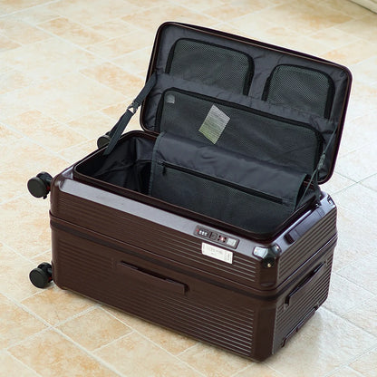 Large Capacity PC Material Suitcase 20/28/32/34-inch Deep-Compartment Travel Luggage with Combination Lock Side-Open Hard Shell