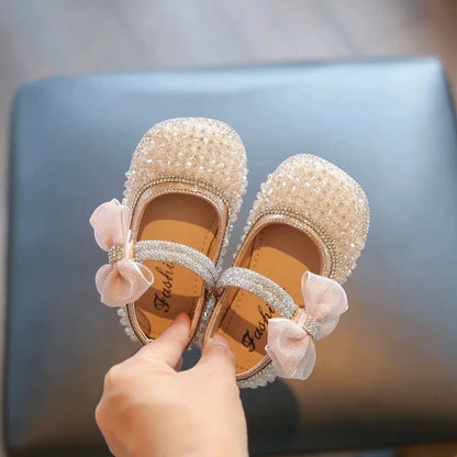 Brand Children Shoe Spring New Soft Soled Baby Shoe Fashion Girl Princess Shoes Formal Shoe Crystal Girl Shoes Chaussures Enfant