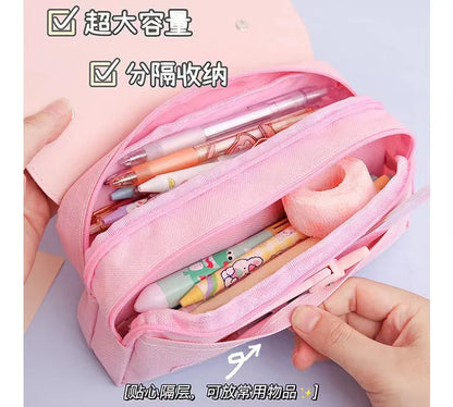 3D Kawaii Pencil Case Girls Decompression Pen Pouch Cute Waterproof School Supplies Aesthetic Organizer Box  Korean Stationery