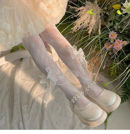 Kids Stockings Bow-tie Girls' Lace Tights Children's Mosquito-proof Dance Socks Baby Girl Clothes Baby Tights for Girls