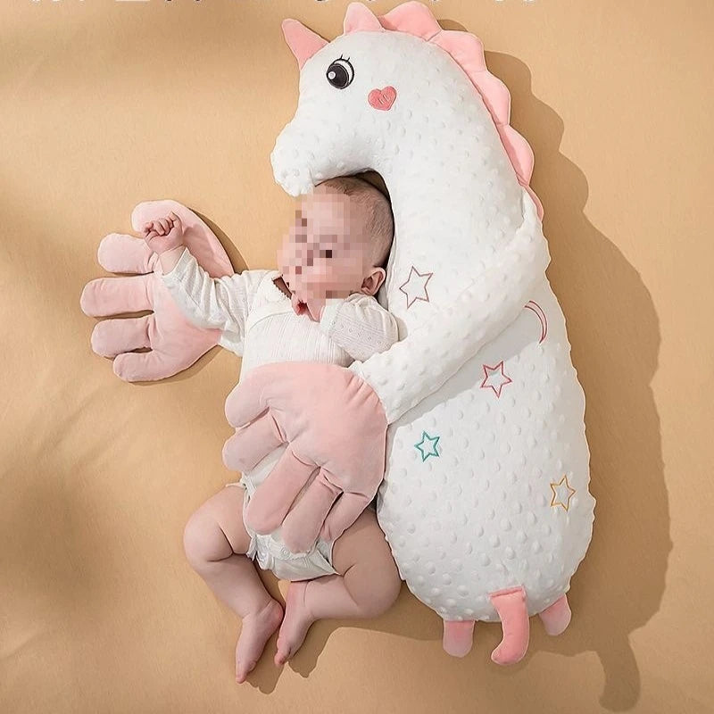 Baby Soothing Sleeping Pad, Infant Comfort Pillow with Patting Function for Anti-Startle Support and Warm Compress Design