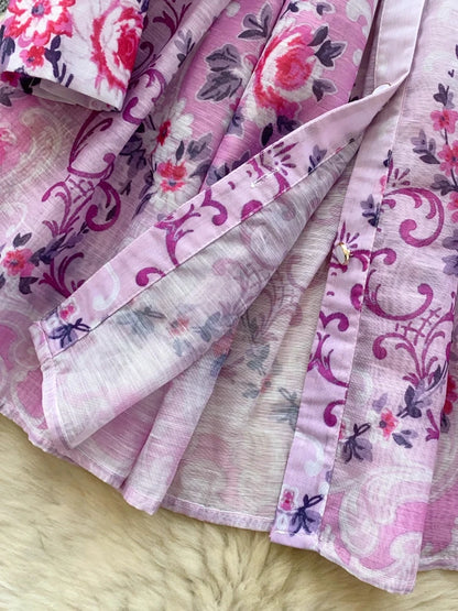 France Elegant Vintage Palace Evening Dress Women Sashes Button Print Short Party Dress Female Casual Chic Festival Clothing New