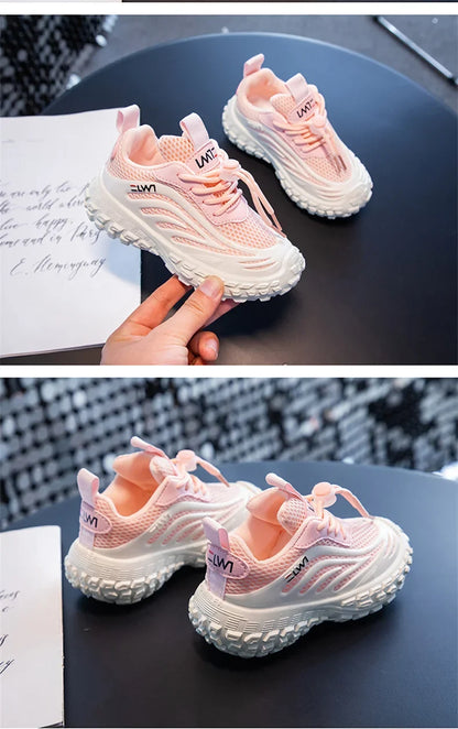 Breathable Mesh Kids Girls And Boys Casual Shoes Rubber Sole Summer Autumn Toddlers Tennis 3-6y