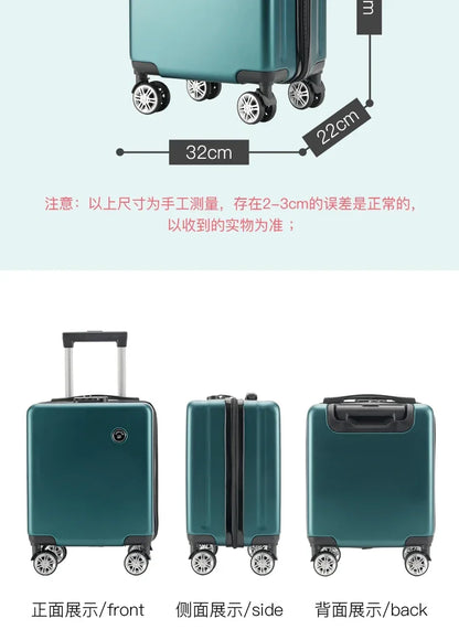 14 Inch Small Luggage Compartment 20*30*40 Cm Spring and Autumn Air Travel Boarding Password Box Travel Suitcase