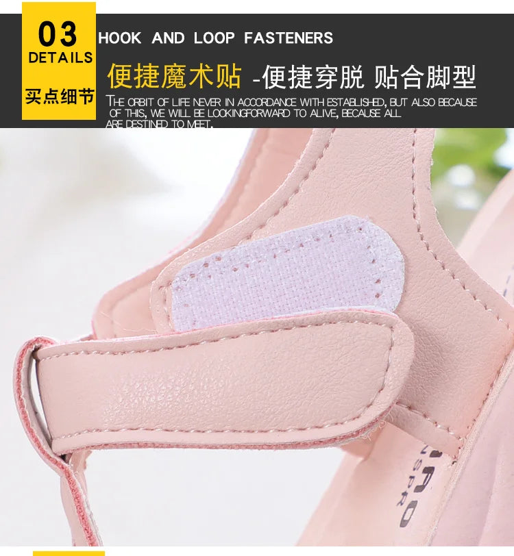Solid Bow Children's Summer Shoes Cute 2025 Beach Non Slip Sandals For Baby Girls Footwear Soft Infant Kids Fashion Sandals
