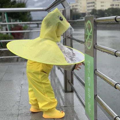 Children Portable Rain Umbrella Hat Foldable Outdoor Fishing Sunshade Waterproof Camping Headwear Kids Rain Hat Umbrella