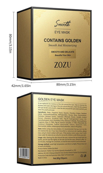 ZOZU Eye Mask Eye Patches - Hydrating Moisturizing Eye Care, Reduces Fine Lines, Brightens Dark Circles, Soothes Dry Eye Area, N
