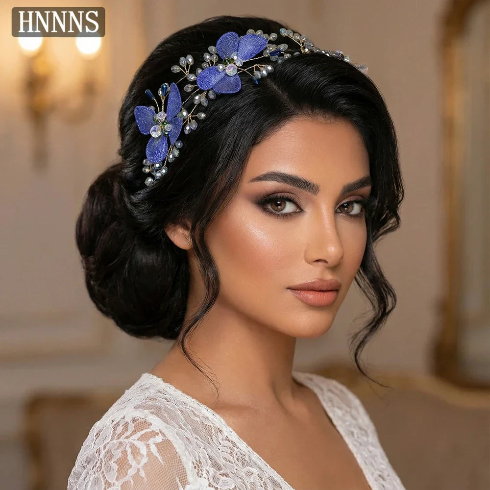 TOPQUEEN Elegant Fairy-Tale Inspired Wedding Hair Accessories Bridal Butterfly Headband Bohemian Women Party Headpiece