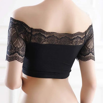 Hot selling anti glare lace strapless vest sexy and multifunctional with a chest cushion wrapped around the top ﻿