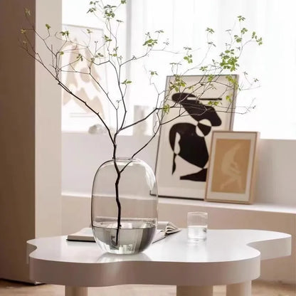 Transparent Glass Vase, Office Decor, Large Capacity Hydroponic Flower Pot, Vase, Bedroom Aesthetic Decor, Home Decor