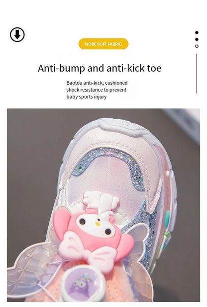 Sanrios Girls Sneakers My Melody Winter New Style Cotton Boots Cartoon Fashion Sports Casual Shoes Kawaii Cute Kids Cotton Shoes