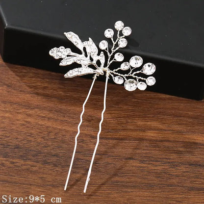 Hair Pins Hair Accessories For Women Wedding Accessories Hair Clips Jewelry Pearl Rhinestone Flower Hair Clip Pins Headpiece