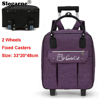 Portable Travel Luggage Bags 4 Wheels Big Capacity Unisex Trolly Travel Duffels Men New Rolling Suitcase Women Wheel Travel Bags