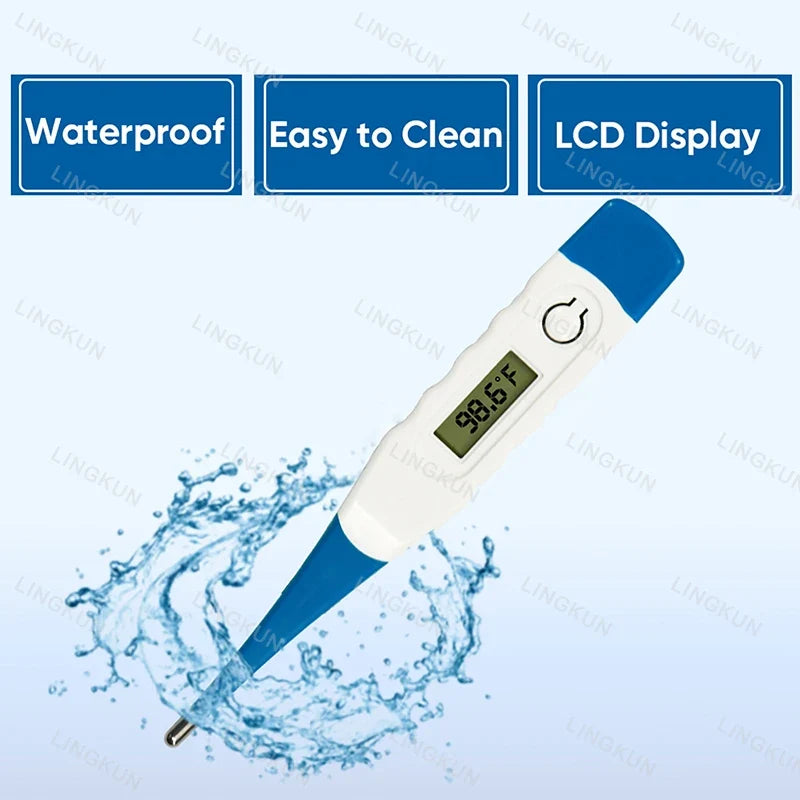 Household Adults Children Thermometers for Fever Thermometer Electronic Soft Head Digital Oral Armpit Temperature Measurement
