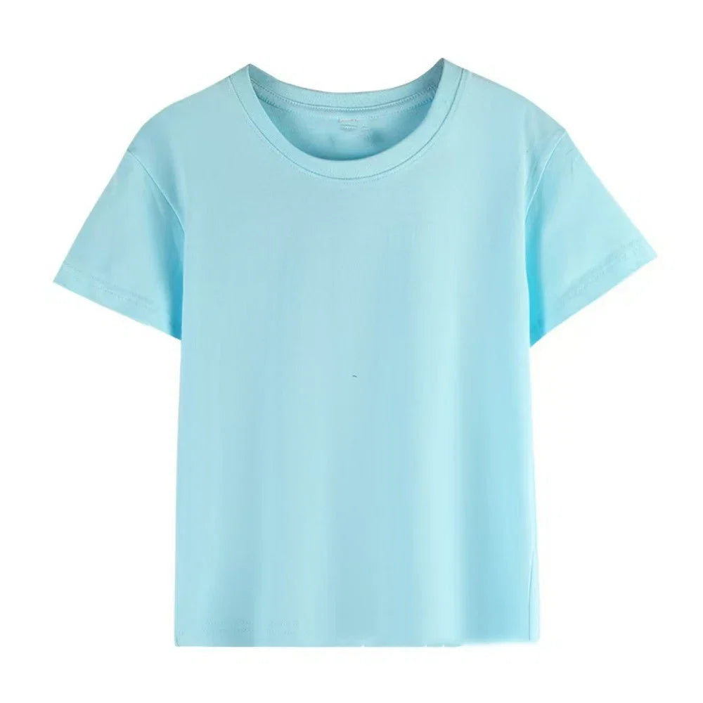 Summer Kids Clothes Streetwear Print Cartoon T Shirt Short Sleeve Baby Tops Tees Korean Boys Girls Clothes Y2k Cotton T Shirts