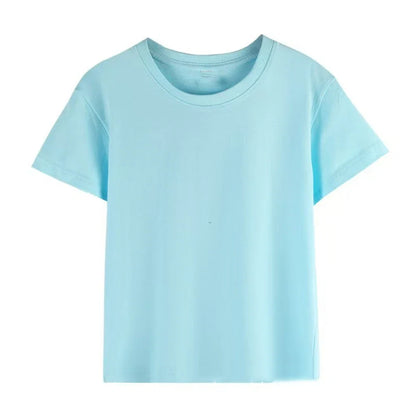 Summer Kids Clothes Streetwear Print Cartoon T Shirt Short Sleeve Baby Tops Tees Korean Boys Girls Clothes Y2k Cotton T Shirts