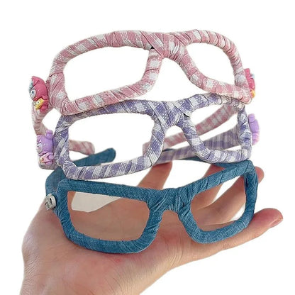 Glasses Frame Hair Hoop for Girls Non-slip Face Washing Hair Hoop Spa Headwear Non - constricting high - hairpins