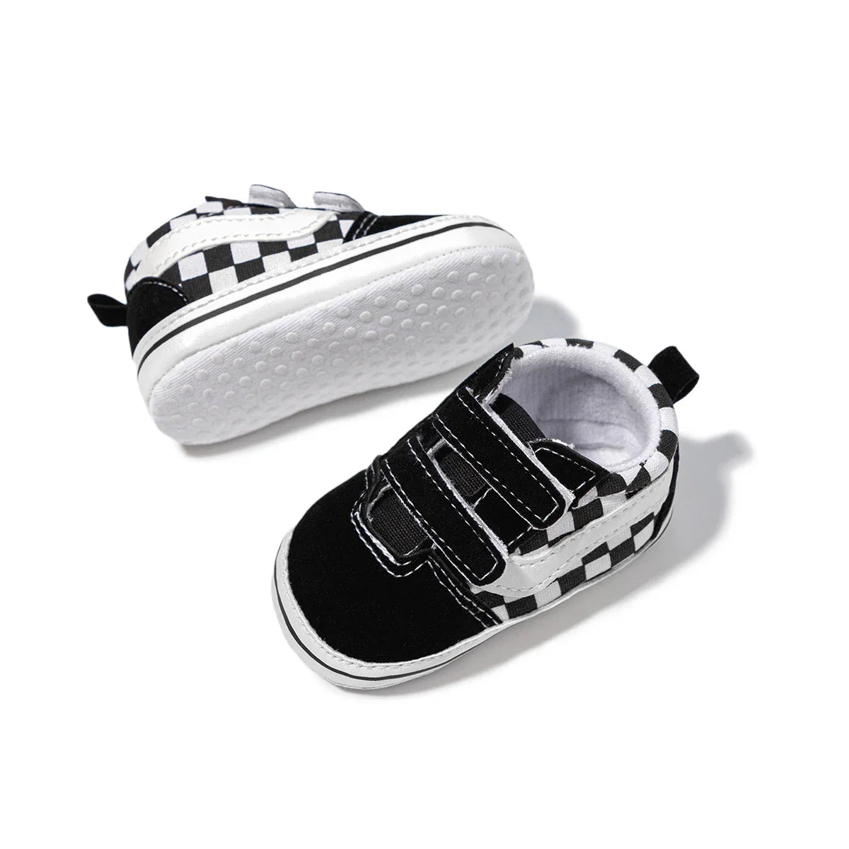 Baby Boy Girl Shoes Canvas Sneakers Non-slip Rubber Sole Plaid Streaks First Walkers Infant Baby Unisex Casual Shoes