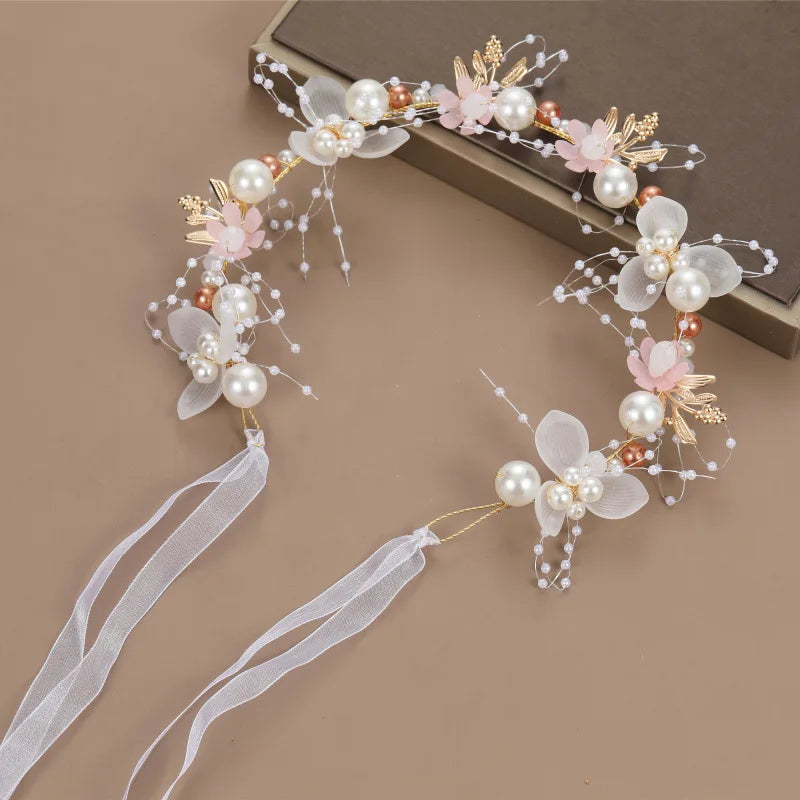 Sweet crowns for bouquets Headband For Kid  Forest Style Hairbands Girl butterfly flower crown Hair Band Flower headpiece