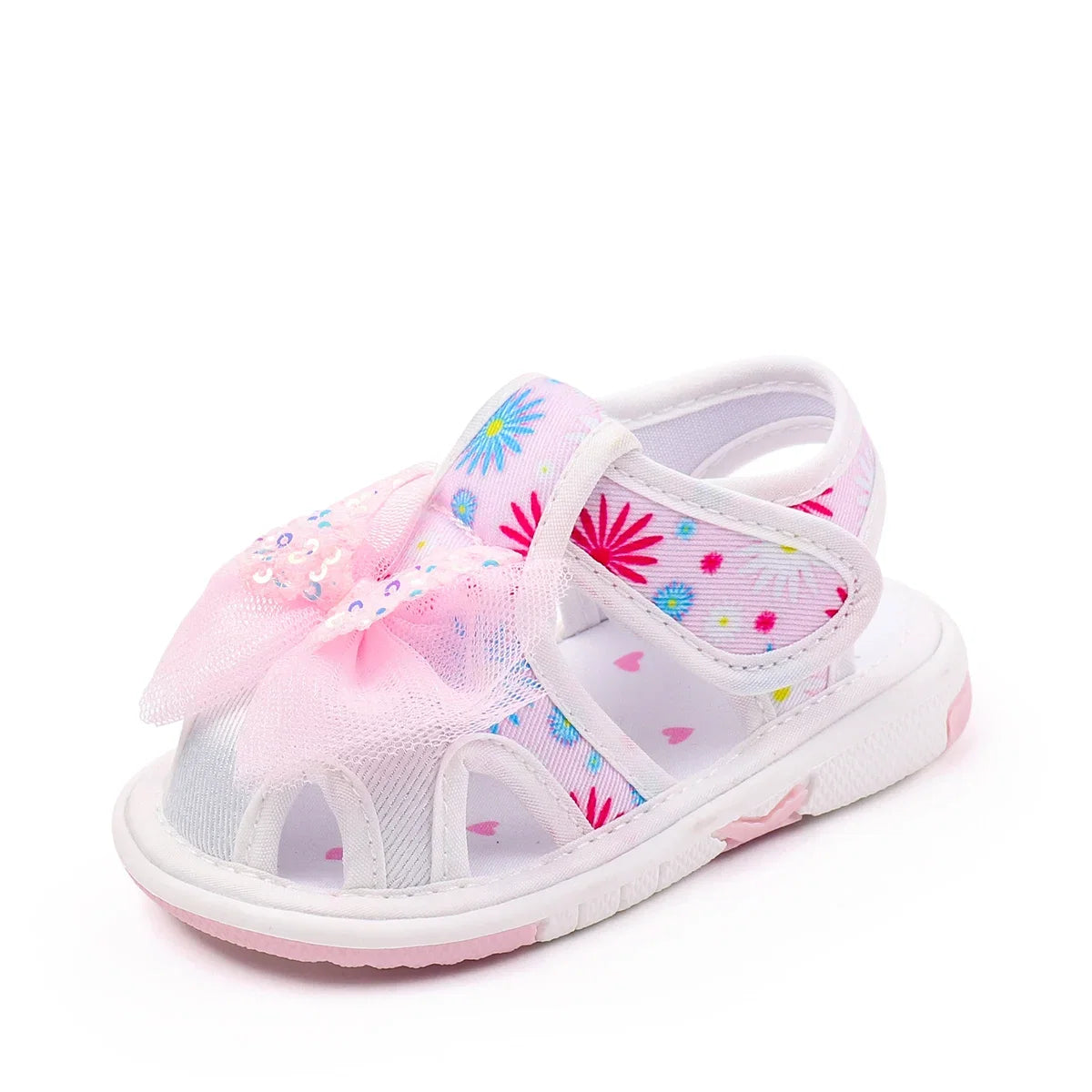 Baby Girls Baby Girls First Walking Indoor Outdoor Toddler Shoes With Squeaky Beautiful Design And Soft TPR Sole