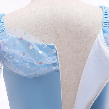 Birthday Party Princess Dress Girl Summer Girl Halloween Carnival Cosplay Elsa Costume Holiday Party Dreamy Sequin Fancy Gown