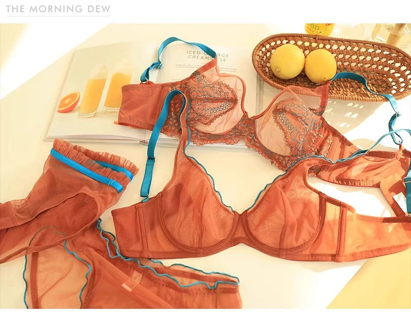 Seamless Lace Bra Breathable Ice Silk Unlined Brassiere Underwear Women's Sexy Push Up Wire Free Ultra-thin Bralette Lingerie