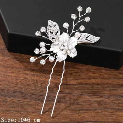 Hair Pins Hair Accessories For Women Wedding Accessories Hair Clips Jewelry Pearl Rhinestone Flower Hair Clip Pins Headpiece
