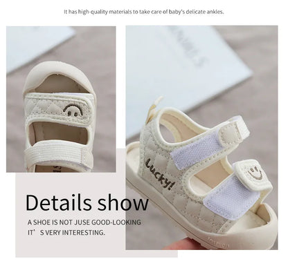 Children Shoes Little Kids Sport Sandals Lucky Smile Face Unisex Baby Boys Girls Casual Anti-slip Sandals