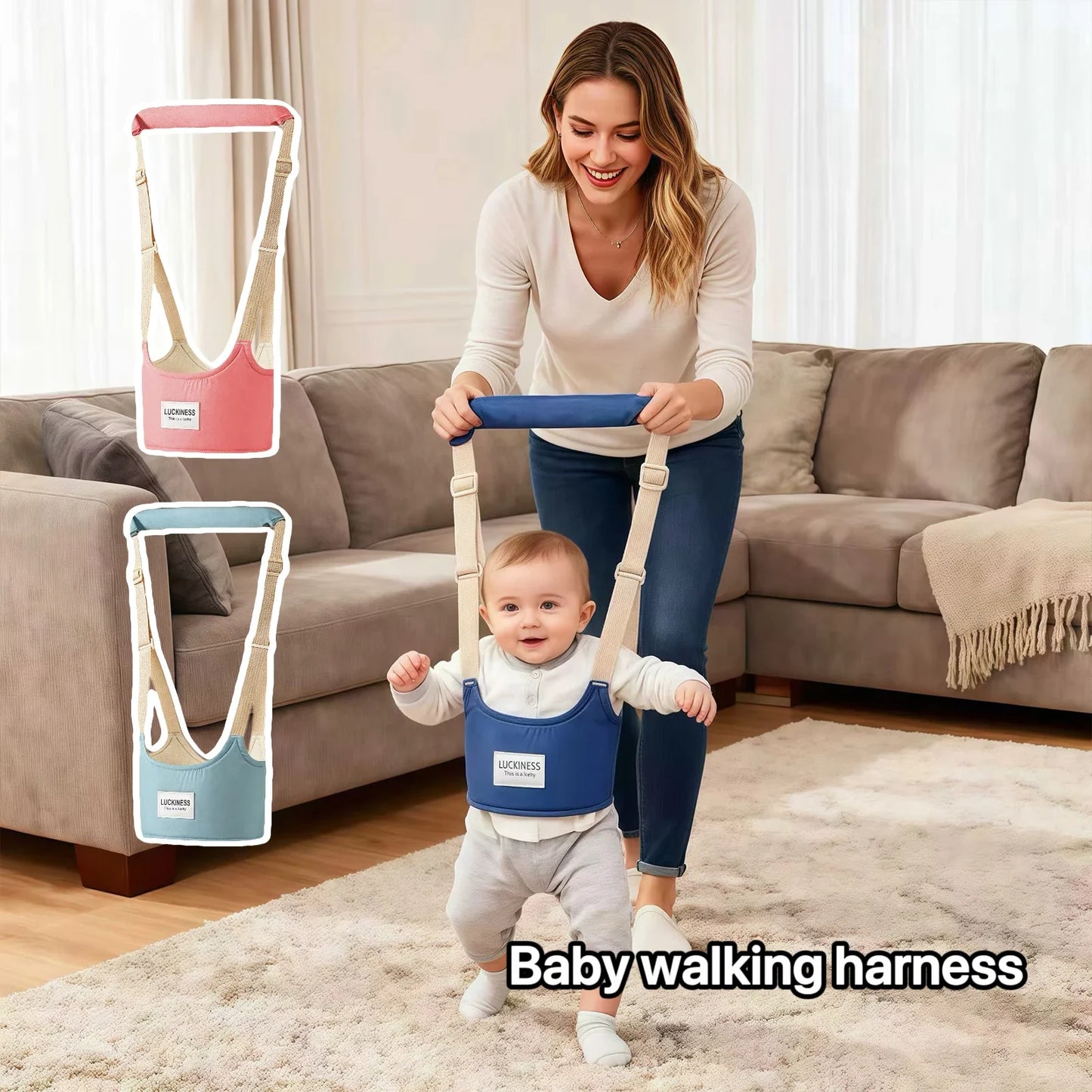 Baby Walking Safety Harness, Suitable for Babies Aged 6-36 Months, Adjustable, Standing and Walking Learning Aid Safety Belt, the Best Gift for Your Child