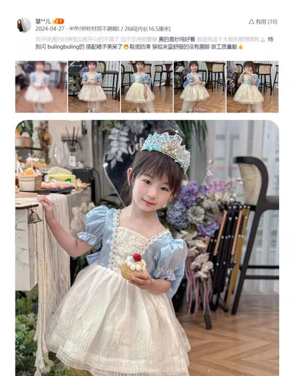 Brand Princess Shoe 2025 Summer New Sandals for Girls Kid Crystal Shoe Women Heels Gift Party Dresses for Girl Women's Sandals