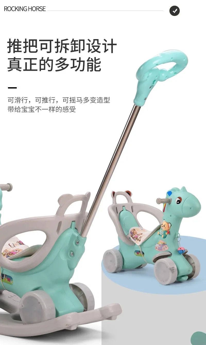 children rocking horse rocking horse dual-use baby  chair baby toy children horse ride on toys