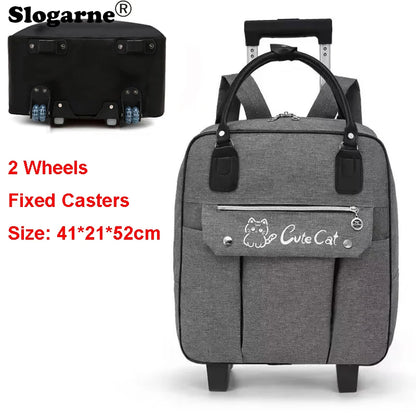 Portable Travel Luggage Bags 4 Wheels Big Capacity Unisex Trolly Travel Duffels Men New Rolling Suitcase Women Wheel Travel Bags