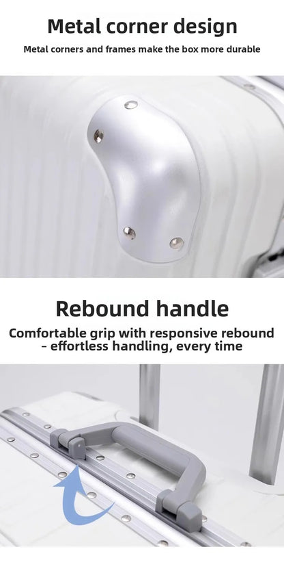 Magnesium Aluminum Alloy Luggage Set, 20" Carry-On & 28" Travel Suitcase with TSA Lock, Lightweight Durable