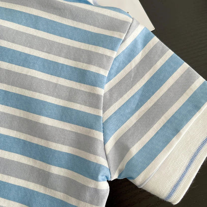Summer Children Suits Boys Girls Short-sleeved Striped T-shirt +Shorts 2pcs/Set Babies Fashion Tracksuits Kids Casual Outfits
