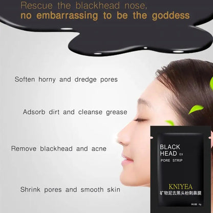 Deep Cleansing Black Mask Bamboo Charcoal Blackhead Remover Face Mask Skin Care  Peal-off Nose Mask Skin Care