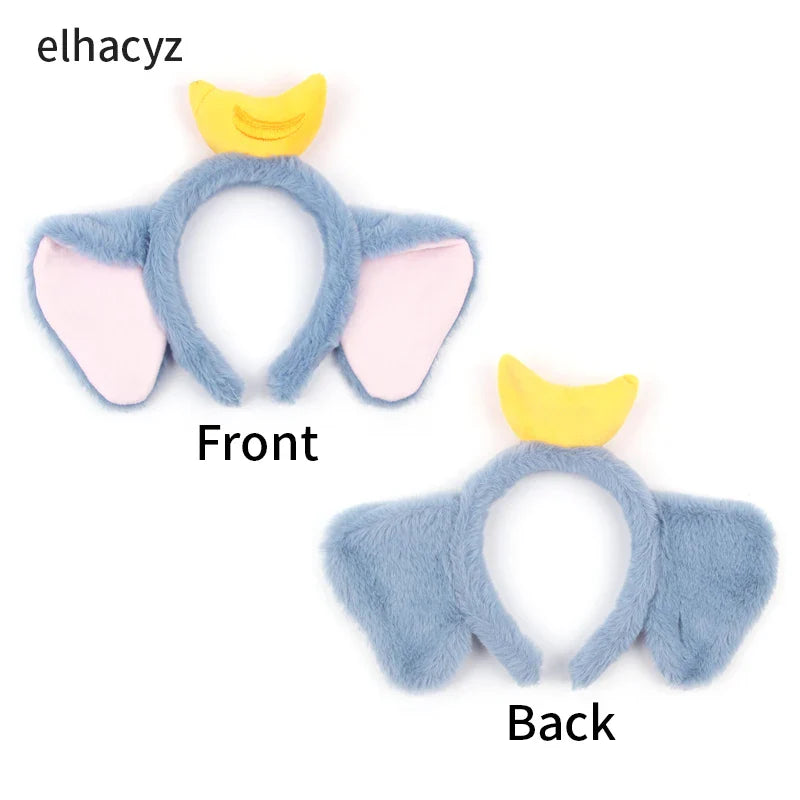 Mickey Mouse Disney Fashion Women Bow Bear Ear Plush Hair Band Cartoon Headband Female Sweet Cute Girls Hairband Hair Accessorie