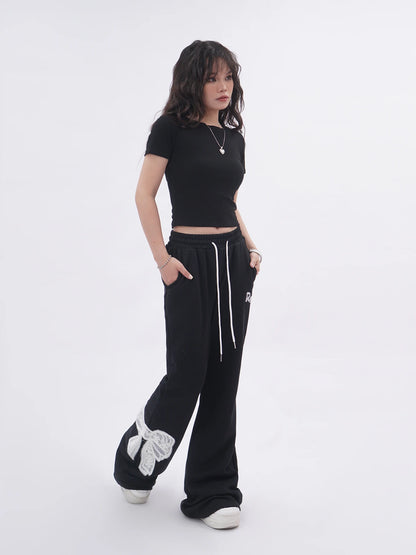 Ele Bal  Embroidery Bla T-irt Sexy Hollow out American Retro Sle ort Sve Street Faion Women's Top