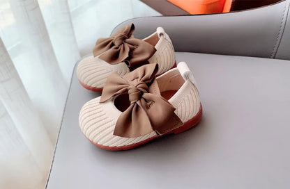 Hot﻿ Kawaii Casual Shoe Children S Shoes Autumn Girls Leather Shoes Bow Square Toe 1 Year Old Baby Soft Sole Walking