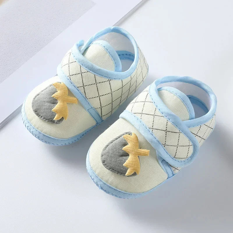 Newborn Baby Boy Girls Shoes Spring Autumn Lovely Floral Embroidery Anti-Slip Sneaker Crib Shoes Soft Cotton Cute First Walkers (Available)