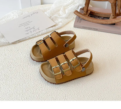 Girls Boys Summer New Fashion Korean Style Soft Bottom Anti-slippery Versatile Open-toe Beach Shoes