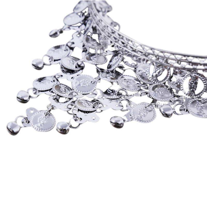 Women Belly Dance Accessories Costume Dancing Coin Sequins Hair Band Headbands