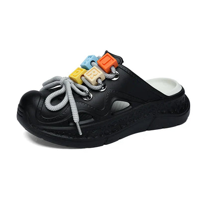 Summer Slippers for Men and Women, Non-Slip Toe-Toe Outdoor Thick-Soled Wear-Resistant Casual Beach Shoes Sandals
